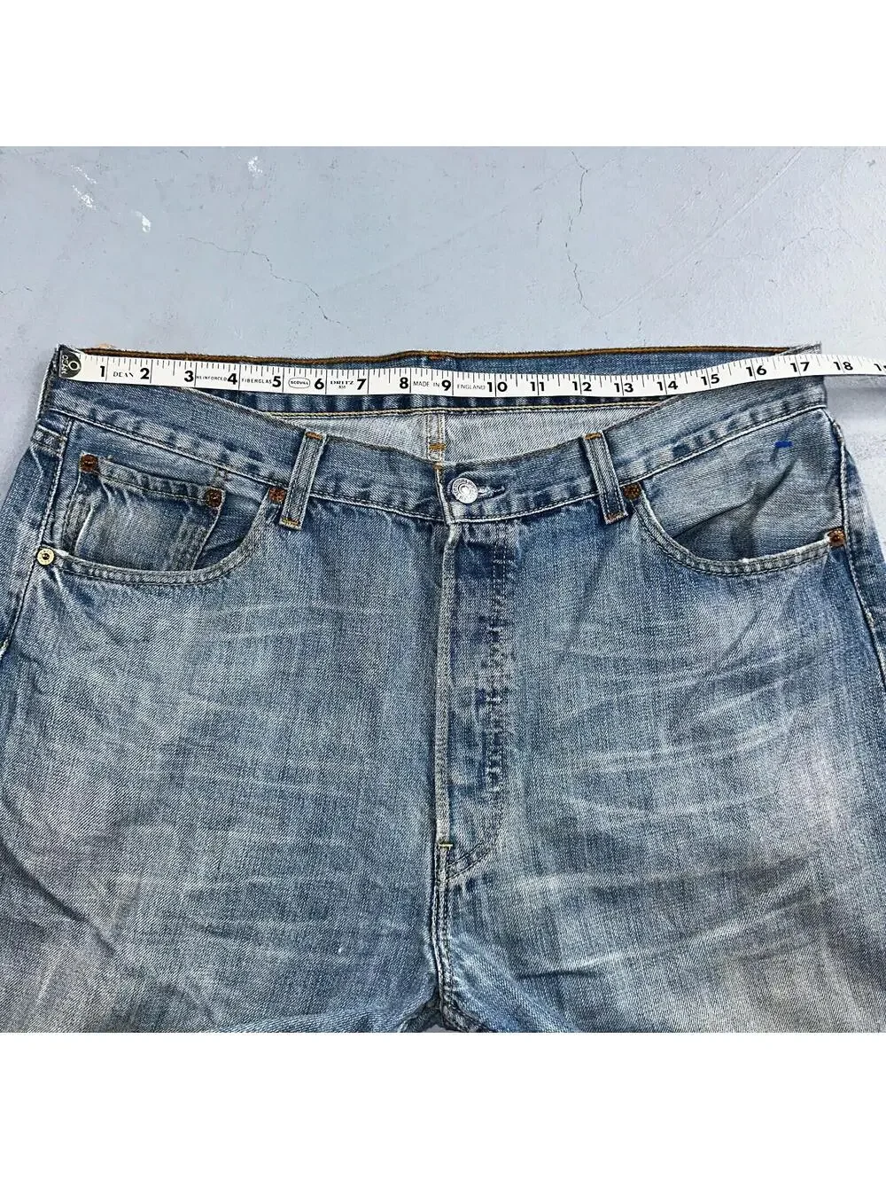 Levis 501 Vintage Y2K XX Straight Leg Jeans Blue Light Wash 36x36 Act 35x34